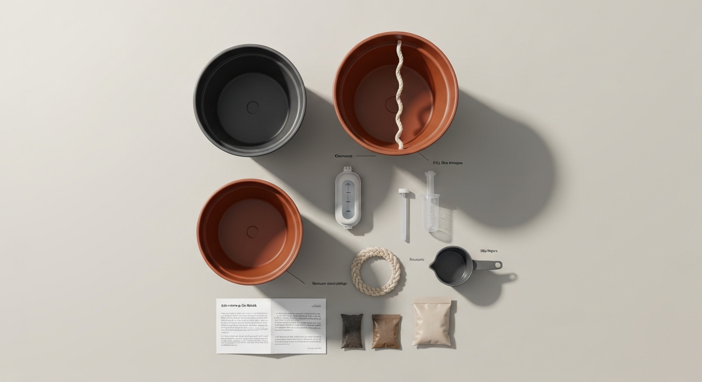 Self-Watering Grow Kit Instructions: Wick & Reservoir Guide